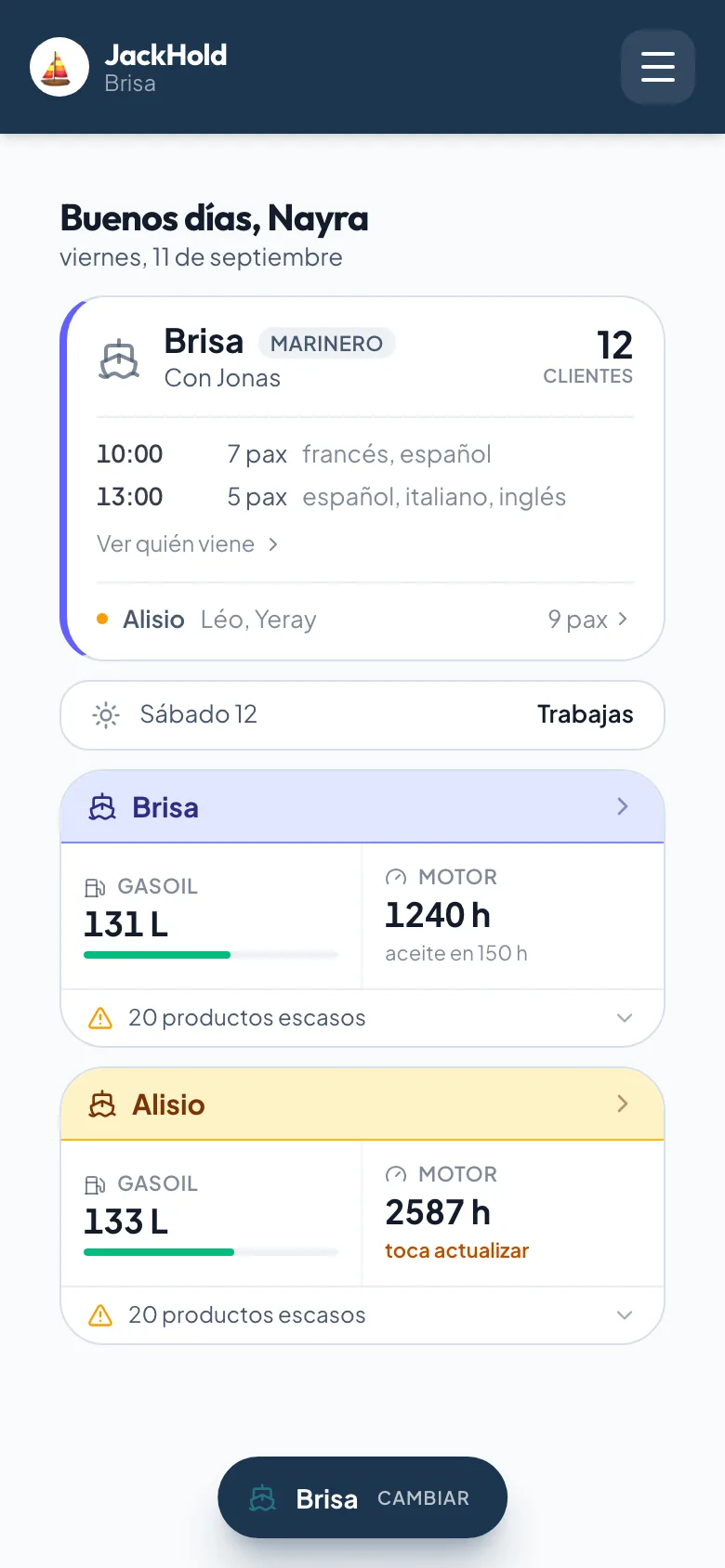 Pantalla del móvil: Cada uno ve su día